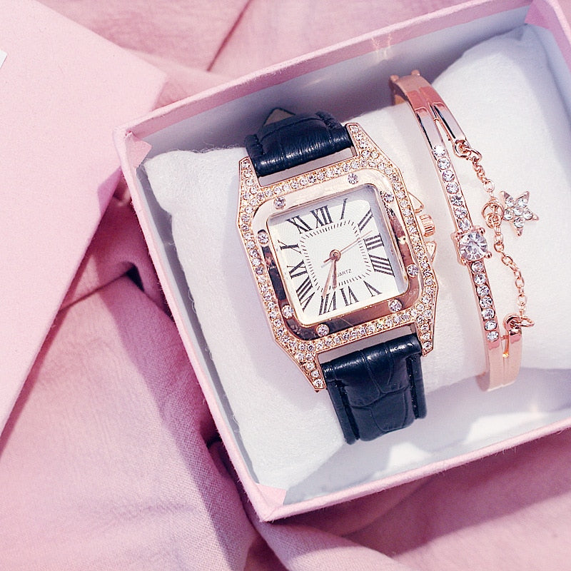 Relógio Feminino Quartz Luxury Diamond