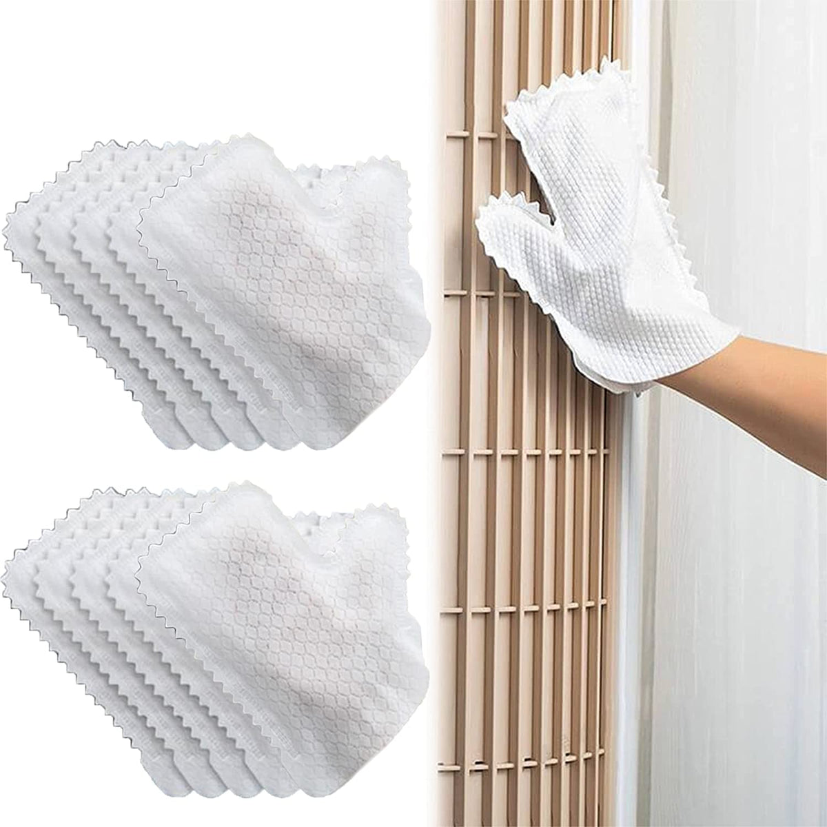 Luva Microfibra Pano Escamas Para Limpeza - Ultra Cleaning 10un