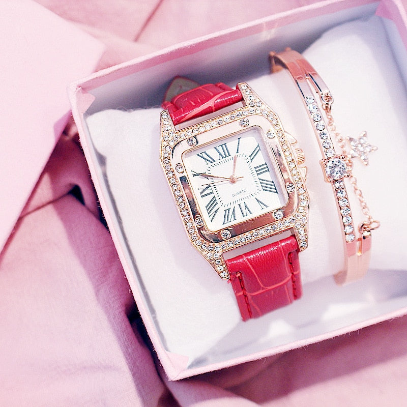 Relógio Feminino Quartz Luxury Diamond